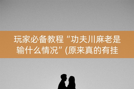 玩家必备教程“功夫川麻老是输什么情况”(原来真的有挂)-知乎