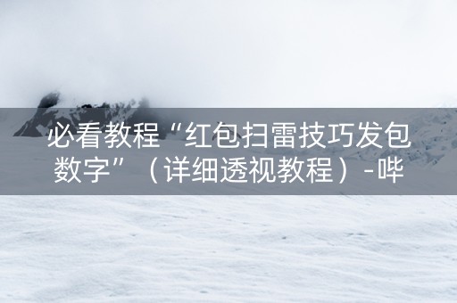 必看教程“红包扫雷技巧发包数字”（详细透视教程）-哔哩哔哩