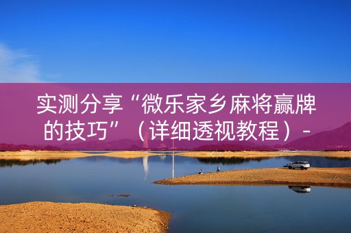 实测分享“微乐家乡麻将赢牌的技巧”（详细透视教程）-哔哩哔哩