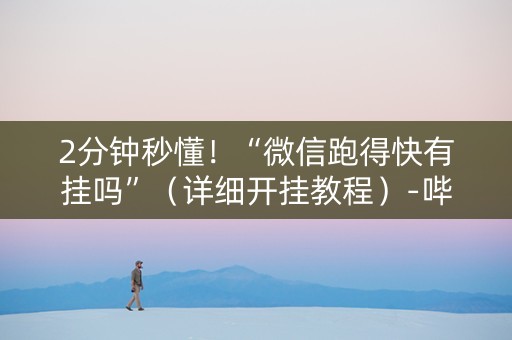 2分钟秒懂！“微信跑得快有挂吗”（详细开挂教程）-哔哩哔哩