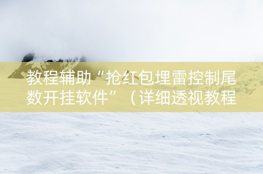 教程辅助“抢红包埋雷控制尾数开挂软件”（详细透视教程）-哔哩哔哩
