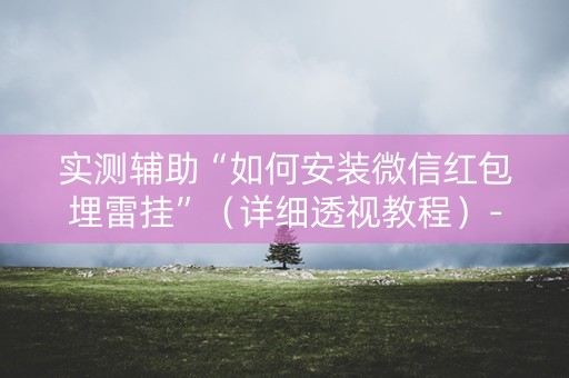 实测辅助“如何安装微信红包埋雷挂”（详细透视教程）-哔哩哔哩