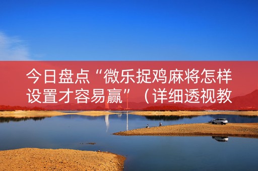 今日盘点“微乐捉鸡麻将怎样设置才容易赢”（详细透视教程）-哔哩哔哩