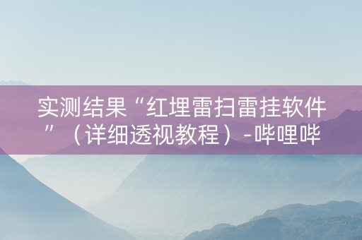 实测结果“红埋雷扫雷挂软件”（详细透视教程）-哔哩哔哩
