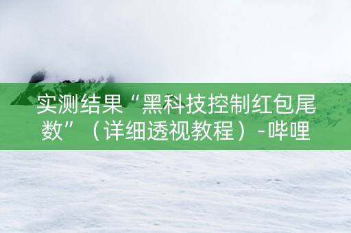 实测结果“黑科技控制红包尾数”（详细透视教程）-哔哩哔哩