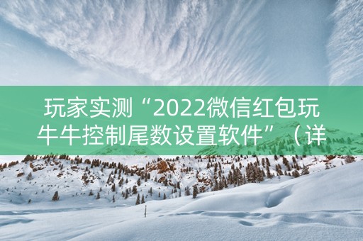 玩家实测“2022微信红包玩牛牛控制尾数设置软件”（详细透视教程）-哔哩哔哩
