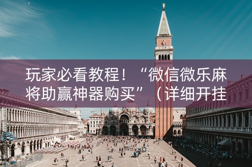 玩家必看教程！“微信微乐麻将助赢神器购买”（详细开挂教程）-哔哩哔哩