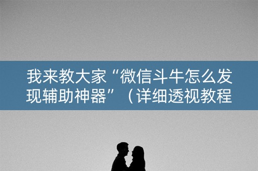 我来教大家“微信斗牛怎么发现辅助神器”（详细透视教程）-哔哩哔哩
