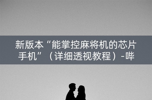 新版本“能掌控麻将机的芯片手机”（详细透视教程）-哔哩哔哩
