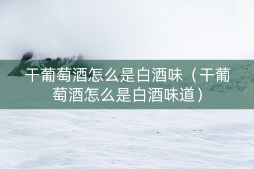 干葡萄酒怎么是白酒味（干葡萄酒怎么是白酒味道）