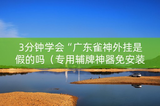 3分钟学会“广东雀神外挂是假的吗（专用辅牌神器免安装）