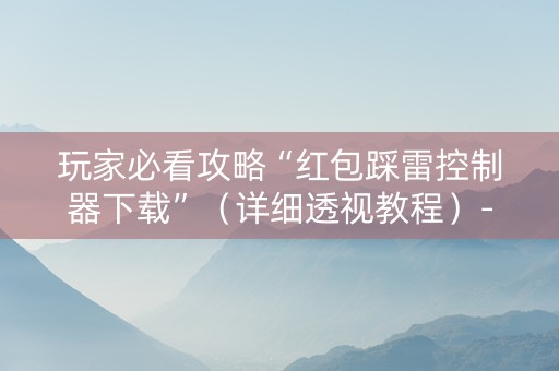玩家必看攻略“红包踩雷控制器下载”（详细透视教程）-哔哩哔哩