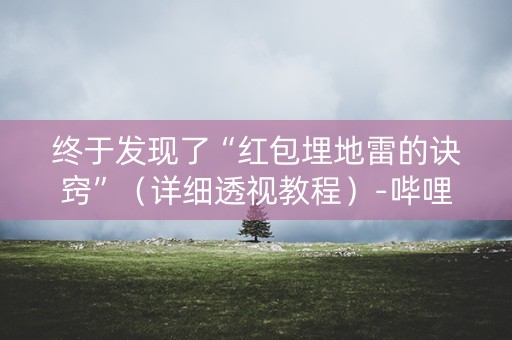 终于发现了“红包埋地雷的诀窍”（详细透视教程）-哔哩哔哩