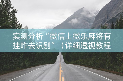 实测分析“微信上微乐麻将有挂咋去识别”（详细透视教程）-哔哩哔哩