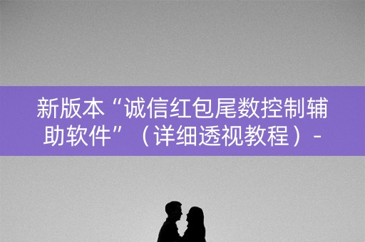 新版本“诚信红包尾数控制辅助软件”（详细透视教程）-哔哩哔哩