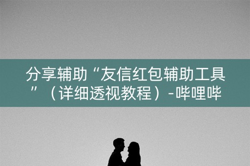 分享辅助“友信红包辅助工具”（详细透视教程）-哔哩哔哩