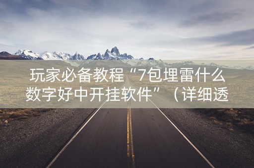 玩家必备教程“7包埋雷什么数字好中开挂软件”（详细透视教程）-哔哩哔哩