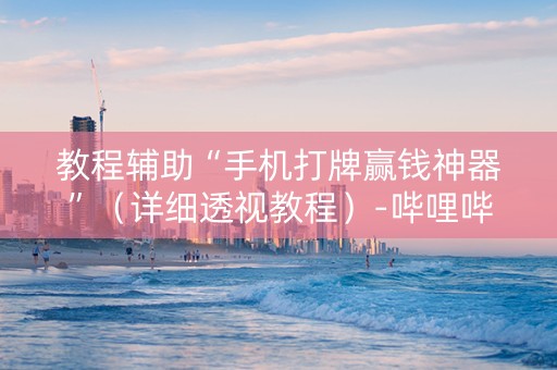 教程辅助“手机打牌赢钱神器”（详细透视教程）-哔哩哔哩