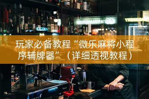 玩家必备教程“微乐麻将小程序辅牌器”（详细透视教程）-哔哩哔哩