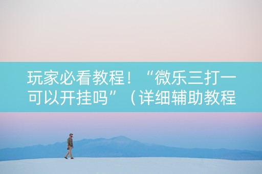 玩家必看教程！“微乐三打一可以开挂吗”（详细辅助教程）-哔哩哔哩