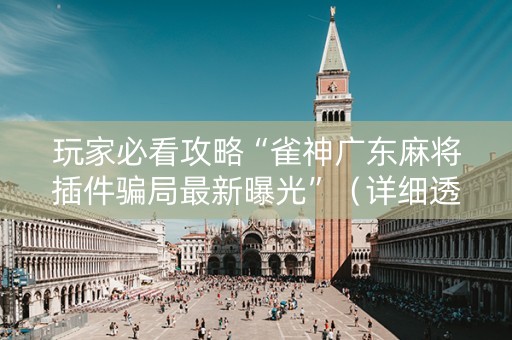 玩家必看攻略“雀神广东麻将插件骗局最新曝光”（详细透视教程）-哔哩哔哩