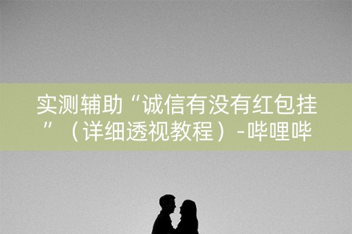 实测辅助“诚信有没有红包挂”（详细透视教程）-哔哩哔哩