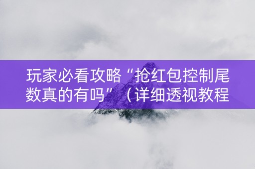 玩家必看攻略“抢红包控制尾数真的有吗”（详细透视教程）-哔哩哔哩