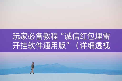 玩家必备教程“诚信红包埋雷开挂软件通用版”（详细透视教程）-哔哩哔哩