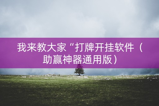 我来教大家“打牌开挂软件（助赢神器通用版）