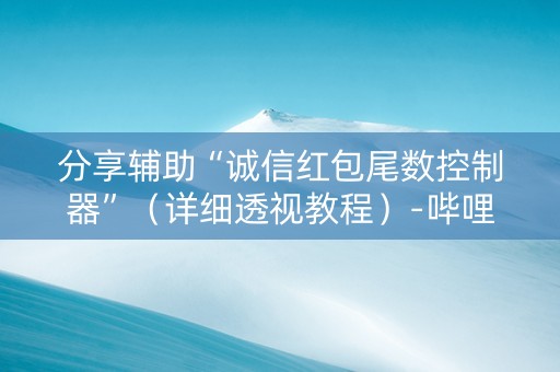 分享辅助“诚信红包尾数控制器”（详细透视教程）-哔哩哔哩