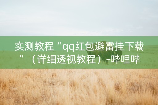 实测教程“qq红包避雷挂下载”（详细透视教程）-哔哩哔哩
