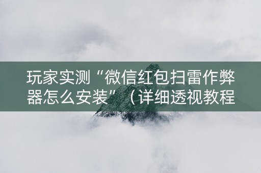 玩家实测“微信红包扫雷作弊器怎么安装”（详细透视教程）-哔哩哔哩