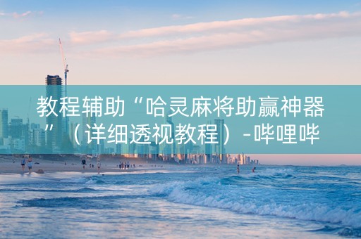 教程辅助“哈灵麻将助赢神器”（详细透视教程）-哔哩哔哩