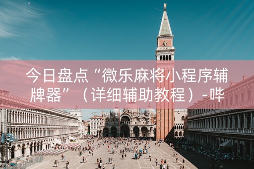 今日盘点“微乐麻将小程序辅牌器”（详细辅助教程）-哔哩哔哩