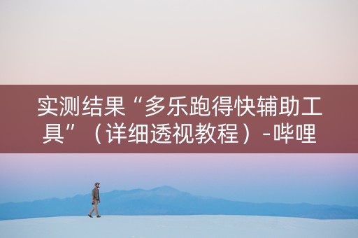 实测结果“多乐跑得快辅助工具”（详细透视教程）-哔哩哔哩