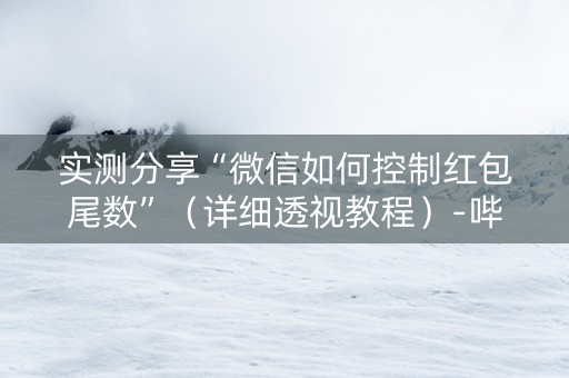 实测分享“微信如何控制红包尾数”（详细透视教程）-哔哩哔哩