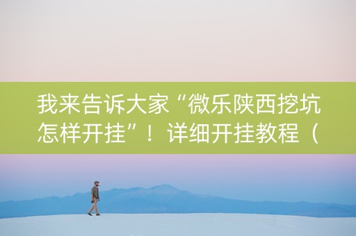我来告诉大家“微乐陕西挖坑怎样开挂”！详细开挂教程（确实真的有挂)-知乎