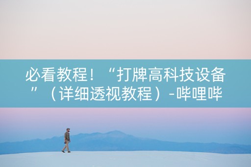 必看教程！“打牌高科技设备”（详细透视教程）-哔哩哔哩