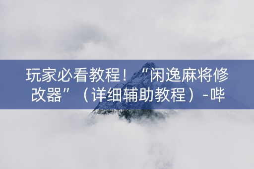 玩家必看教程！“闲逸麻将修改器”（详细辅助教程）-哔哩哔哩