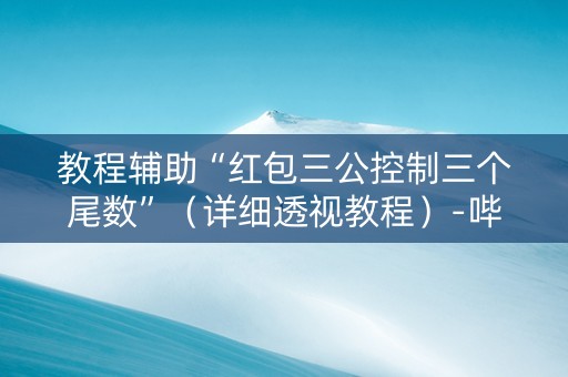教程辅助“红包三公控制三个尾数”（详细透视教程）-哔哩哔哩