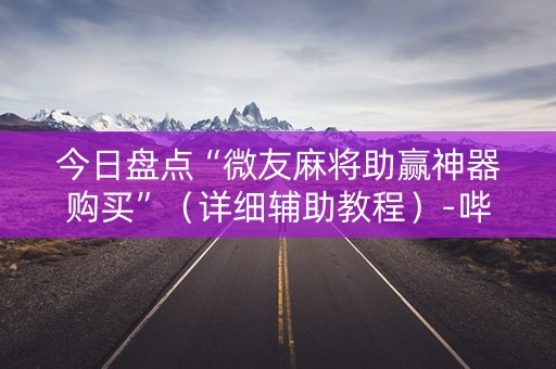 今日盘点“微友麻将助赢神器购买”（详细辅助教程）-哔哩哔哩