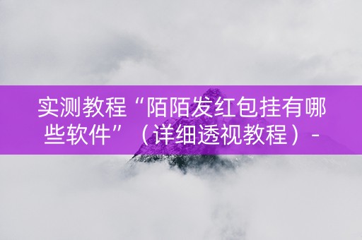 实测教程“陌陌发红包挂有哪些软件”（详细透视教程）-哔哩哔哩