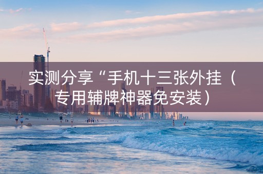 实测分享“手机十三张外挂（专用辅牌神器免安装）