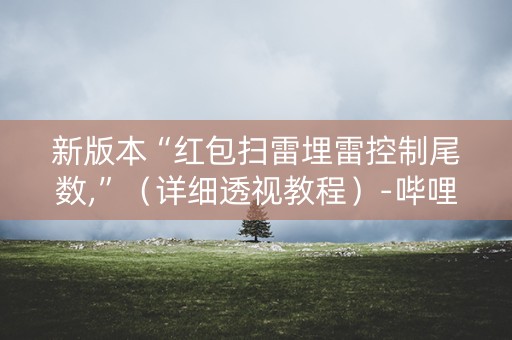 新版本“红包扫雷埋雷控制尾数,”（详细透视教程）-哔哩哔哩