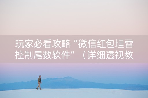 玩家必看攻略“微信红包埋雷控制尾数软件”（详细透视教程）-哔哩哔哩