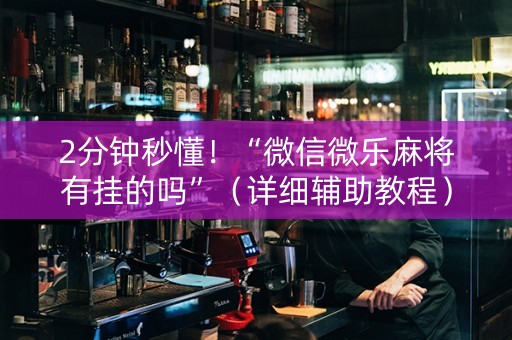 2分钟秒懂！“微信微乐麻将有挂的吗”（详细辅助教程）-哔哩哔哩