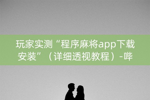 玩家实测“程序麻将app下载安装”（详细透视教程）-哔哩哔哩