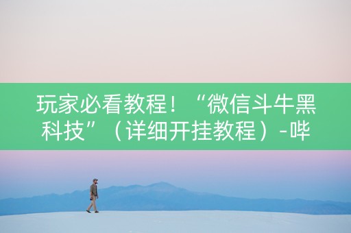 玩家必看教程！“微信斗牛黑科技”（详细开挂教程）-哔哩哔哩