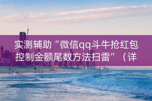 实测辅助“微信qq斗牛抢红包控制金额尾数方法扫雷”（详细透视教程）-哔哩哔哩