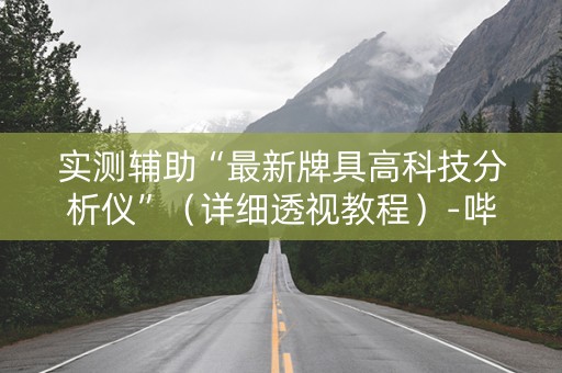 实测辅助“最新牌具高科技分析仪”（详细透视教程）-哔哩哔哩